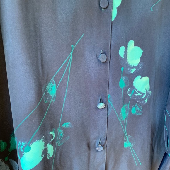 Vintage Liz Baker Long Button Down Blouse - Picture 3 of 8